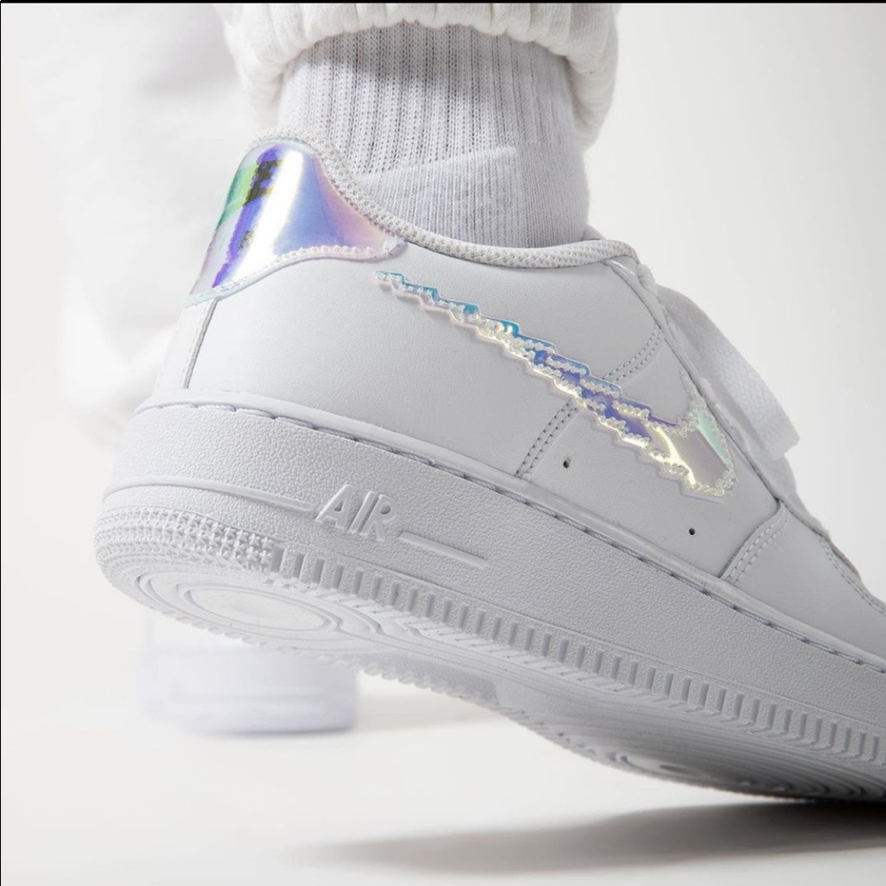 NIKE AIR FORCE 1 Sneakers Shoes AF1 Chrome - Picture 6 of 10